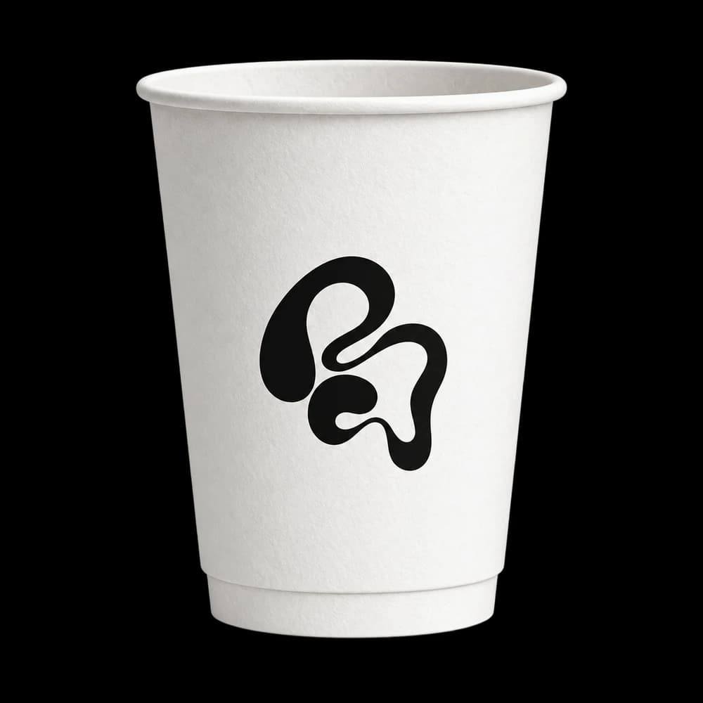Custom printed hot cup with lid
